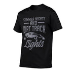 Silver Summer Nights  Dirt Track Lights - Fun Racing Fan for Men Women Girls Kids  Easy-care T-Shirt