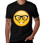 Nerd Glasses Buckteeth Emoticon Funny Hilarious Nerdy Face  Classic T-Shirt