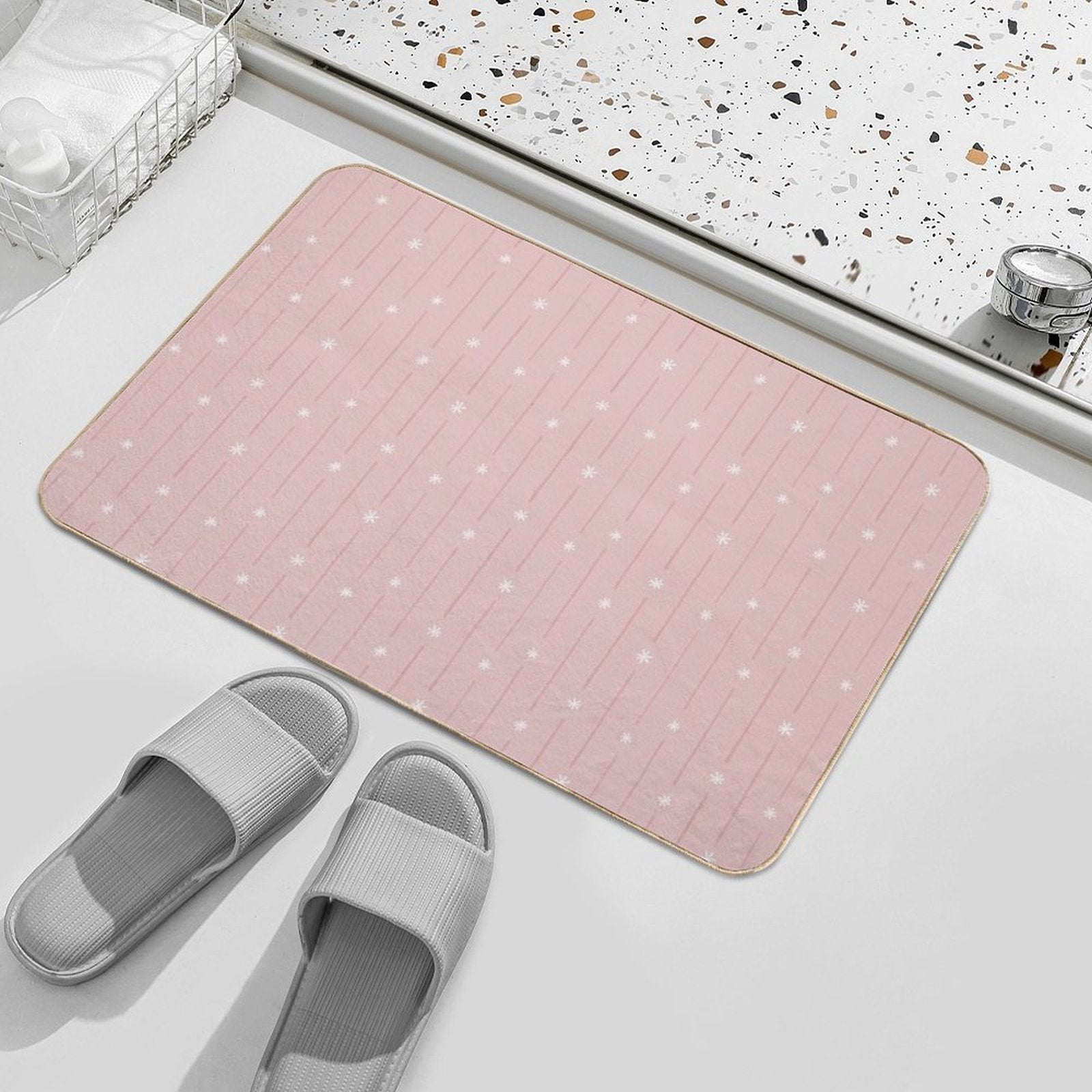 Swan River [pink]  Long-Lasting Bath Mat