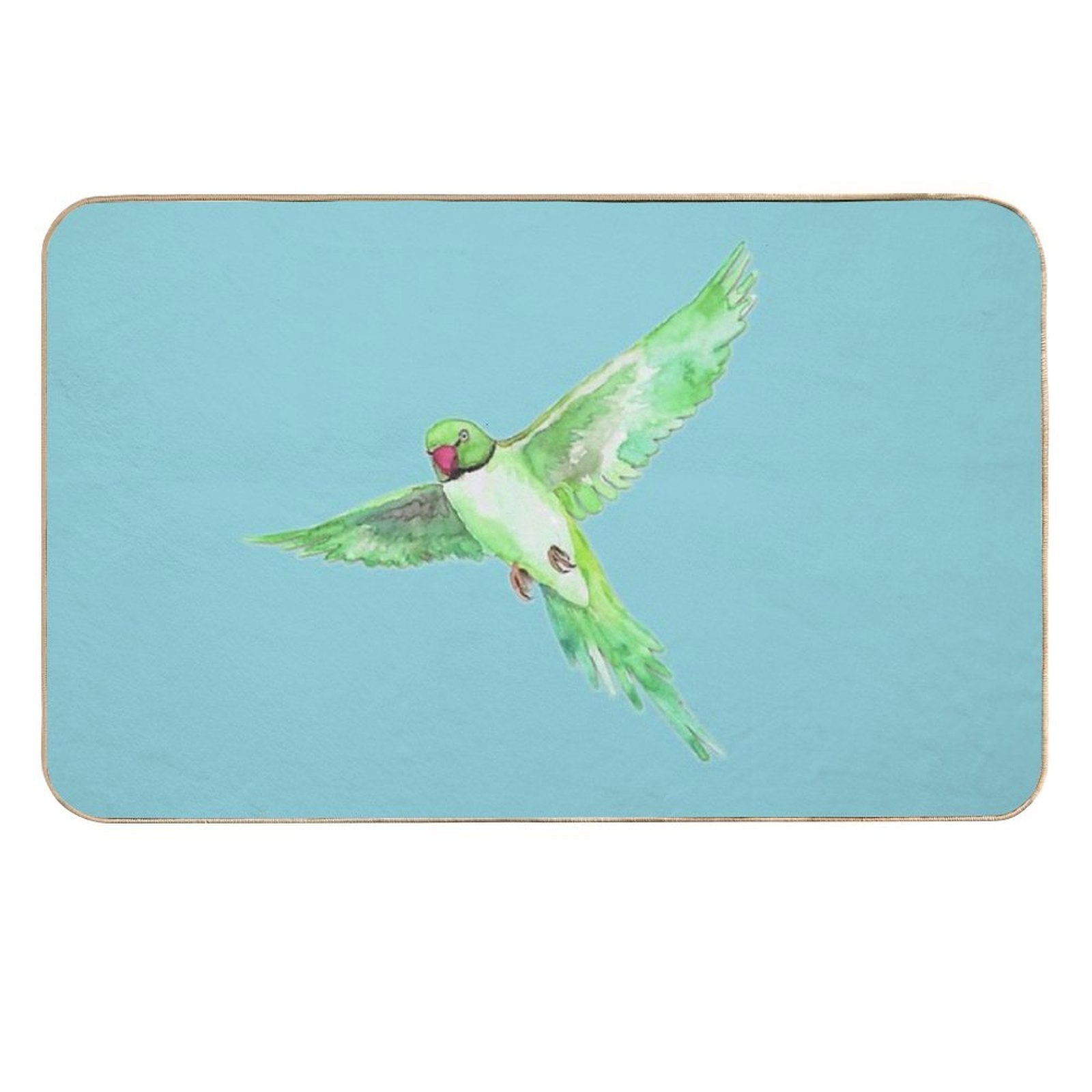 Indian Ringneck Parakeet  Versatile Bath Mat