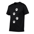 Paw Print Dog Cat Pet Lover for Men Women Girls Kids  Heathered Texture T-Shirt