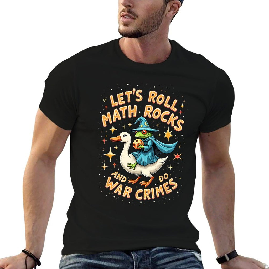 Frog Wizard Math Rocks Chaos Roll Tabletop Meme Design  Heathered Texture T-Shirt