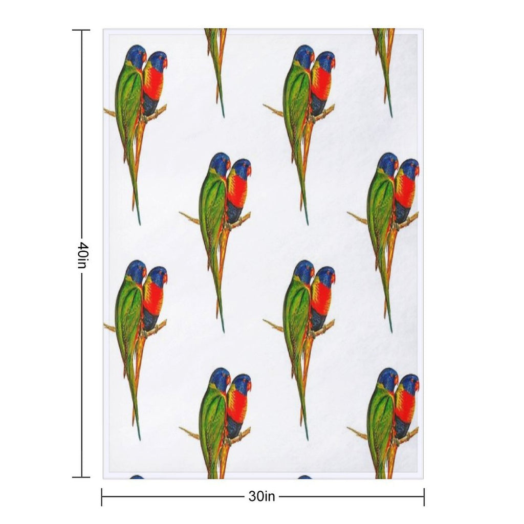 Rainbow Lorikeet Bird Australian Shrink-resistant Throw Blanket