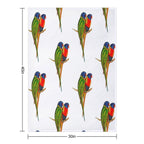 Rainbow Lorikeet Bird Australian Shrink-resistant Throw Blanket