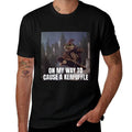 On My Way To Cause A Kerfuffle Frog Meme  Easy-care T-Shirt