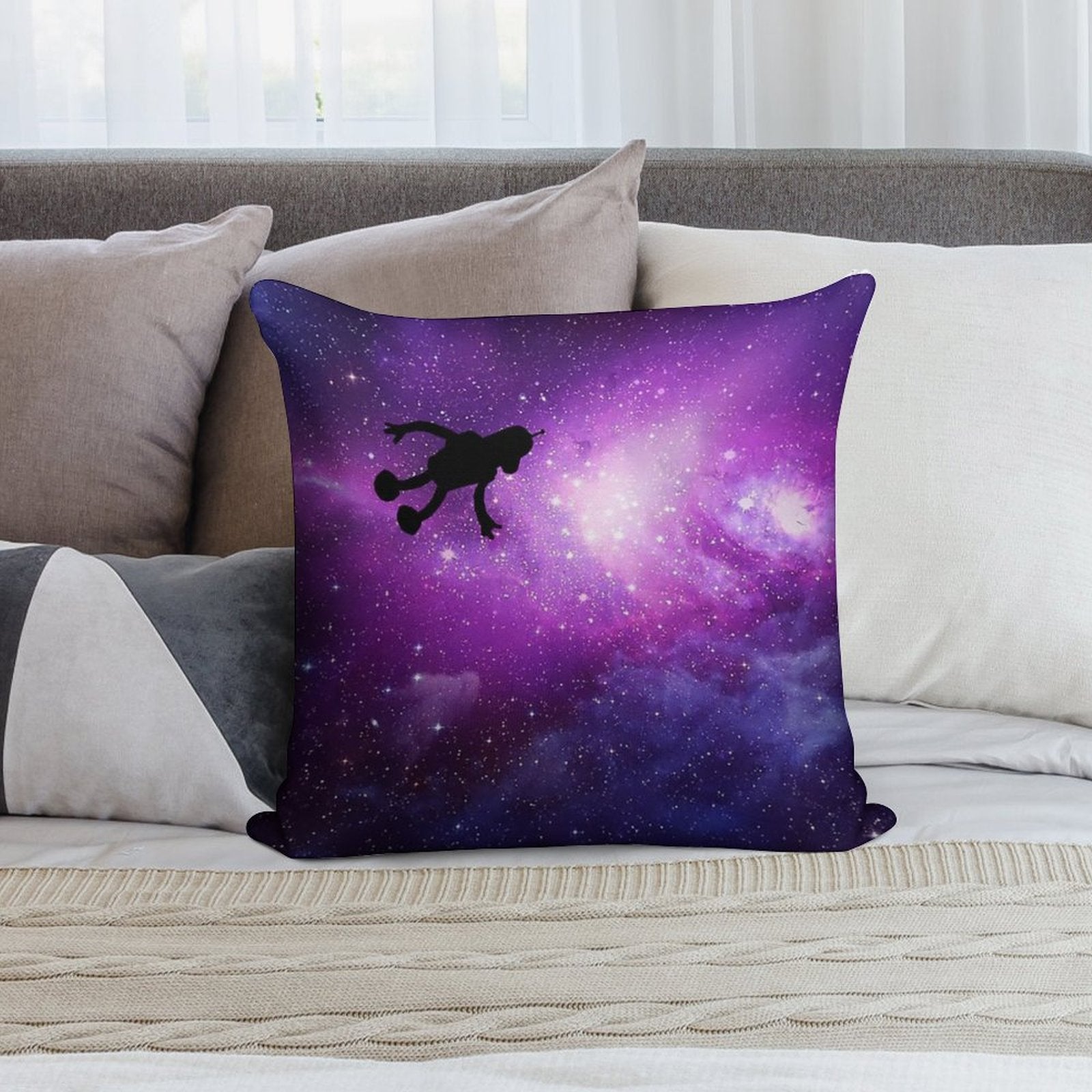 Bender in The Sky Soft Washable Throw Pillow