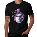 Purple Snowman Funny Cute Snowman Merry Christmas Men Women  Vintage-inspired T-Shirt