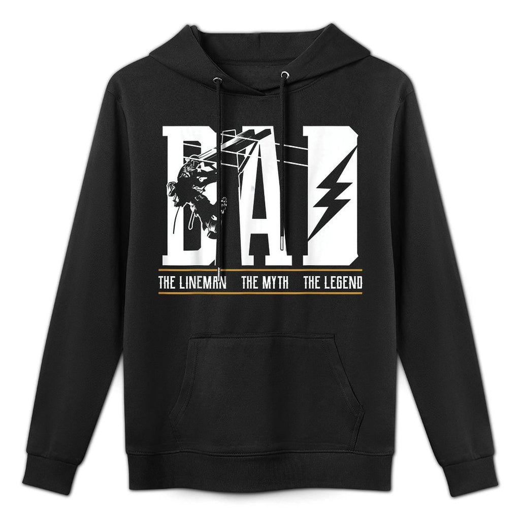 The Myth The Legend Dad The Lineman, Fun Gift 4 Fathers Moisture-Wicking Hoodie