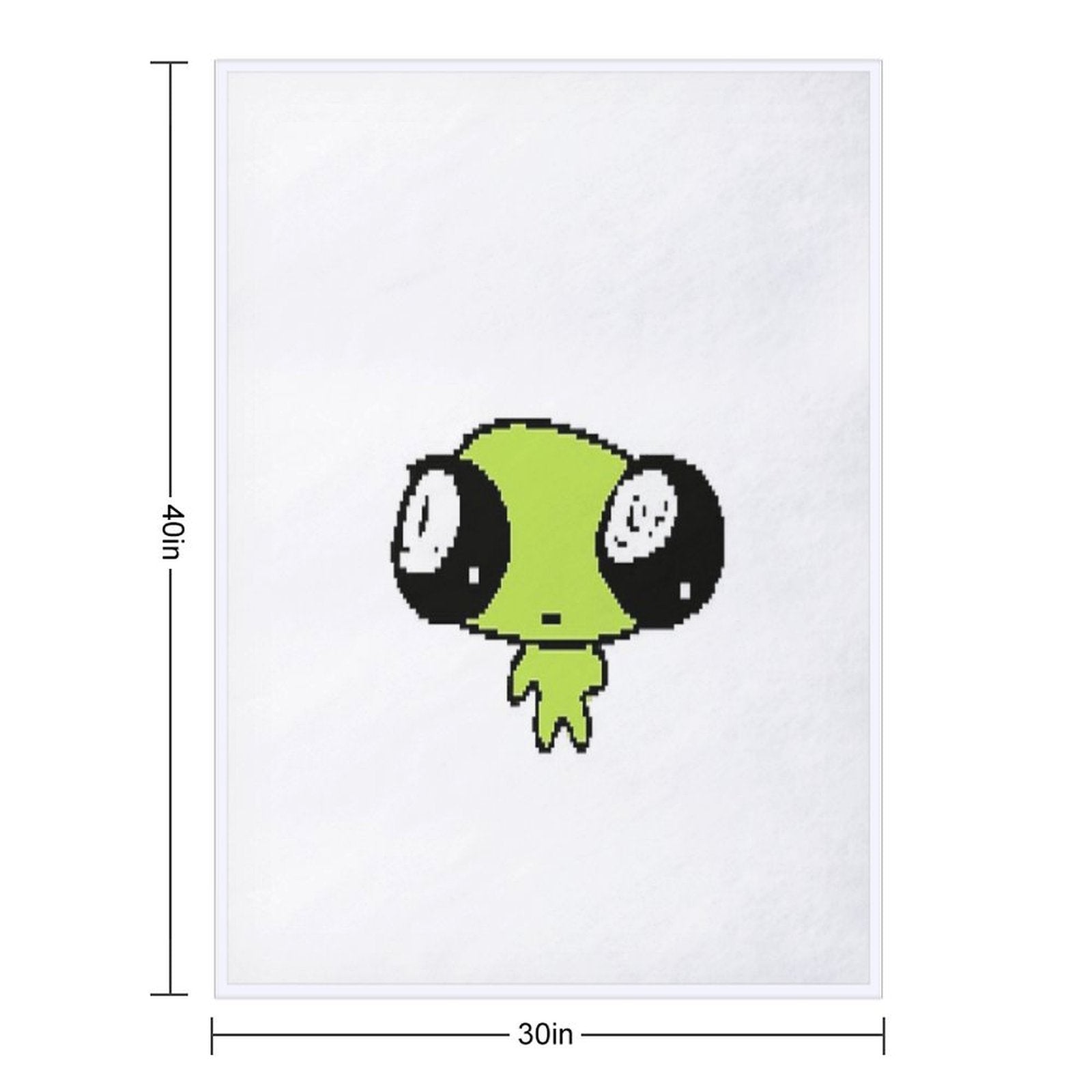 Cute Pixel Art Alien Premium Throw Blanket