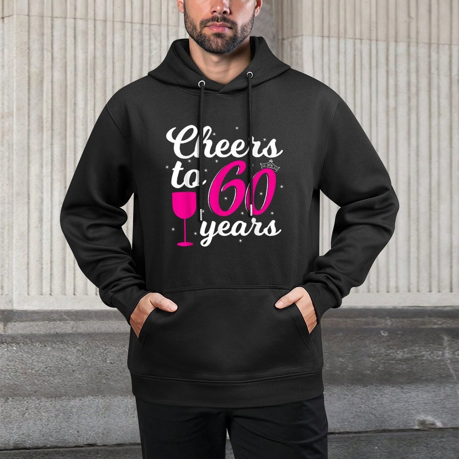 Cheers to 60 Years - Women 60th Birthday Colorfast Hoodie