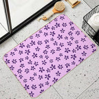 Blossom Scatter - Minimalist Floral Pattern  Dirt-Trapping Bath Mat
