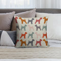 Vintage Miniature Schnauzer Dog Pattern Soft Warmth Comfort Throw Pillow