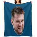 Luka Doncic Basketball Funny Face Shrink-resistant Throw Blanket