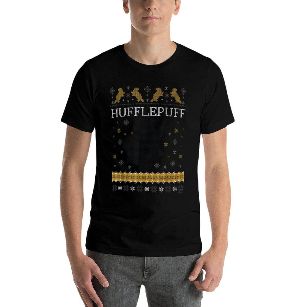 Harry Potter Hufflepuff Ugly Christmas  High-quality Stitching T-Shirt
