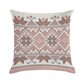 Palestinian Jordanian Tatreez Cross Stitch Realistic Traditional Embroidery Pattern Design #4 Soft Decorative Cover Throw Pillow
