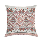 Palestinian Jordanian Tatreez Cross Stitch Realistic Traditional Embroidery Pattern Design #4 Soft Decorative Cover Throw Pillow