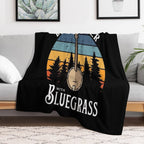 Life Is Better with Bluegrass (Banjo) Versatility Throw Blanket