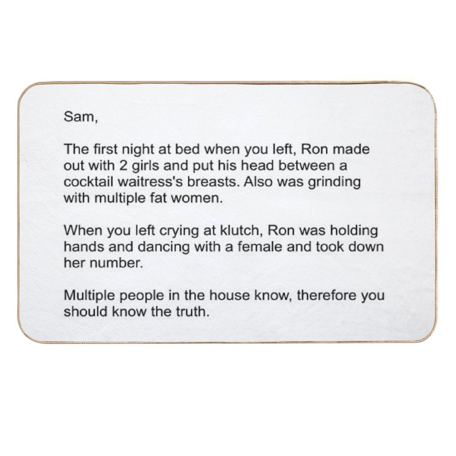 The Note  Eco-Friendly Bath Mat