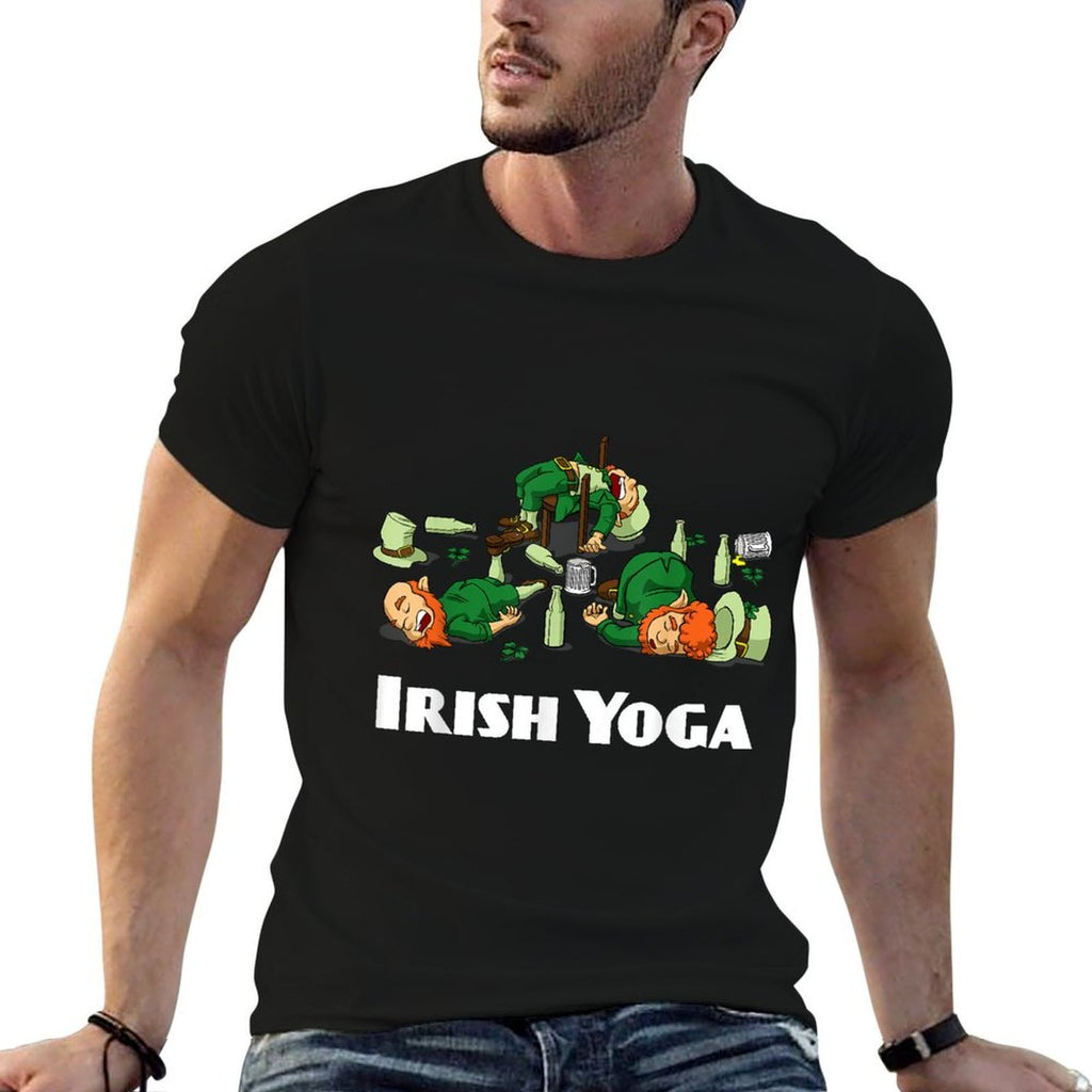 Irish Yoga Funny St. Patricks Day Leprechaun Matching Group  Moisture-wicking T-Shirt
