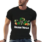 Irish Yoga Funny St. Patricks Day Leprechaun Matching Group  Moisture-wicking T-Shirt
