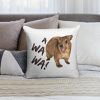 Awawa! Angry Screaming Hyrax Meme - Cute & Funny Soft Style Accent Throw Pillow