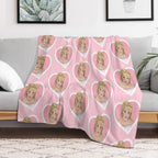 Britney Illustration in A Heart Eco-conscious Throw Blanket