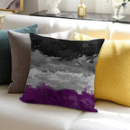 Abstract Paint Splatter Asexual Pride Flag Pattern Soft Gift Ready Throw Pillow