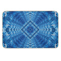 Velvet Splash Bloom Blue Ocean Waves Pattern 1  Dirt-Trapping Bath Mat