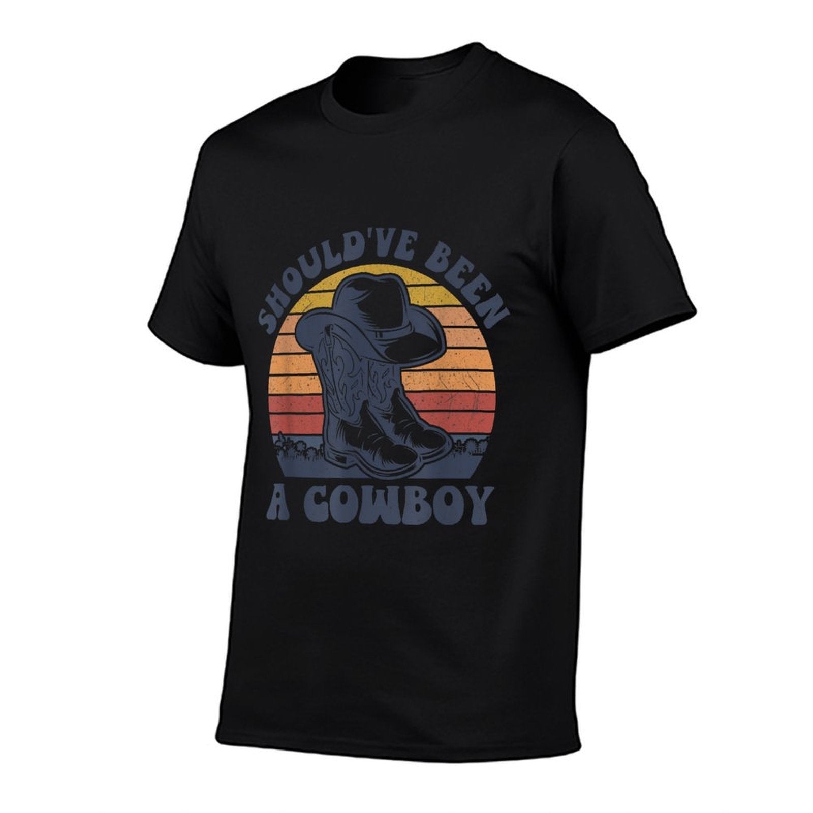 Vintage I Should Have Been A Cowboy Hat Western Life Country  Wrinkle-resistant T-Shirt