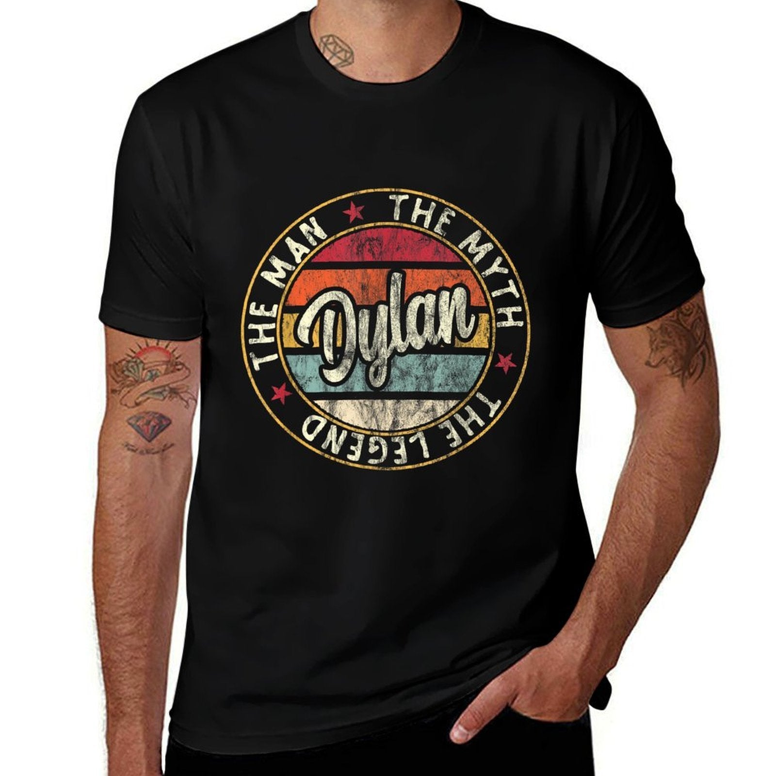 Mens Dylan The Man The Myth The Legend First Name Dylan  Cotton T-Shirt