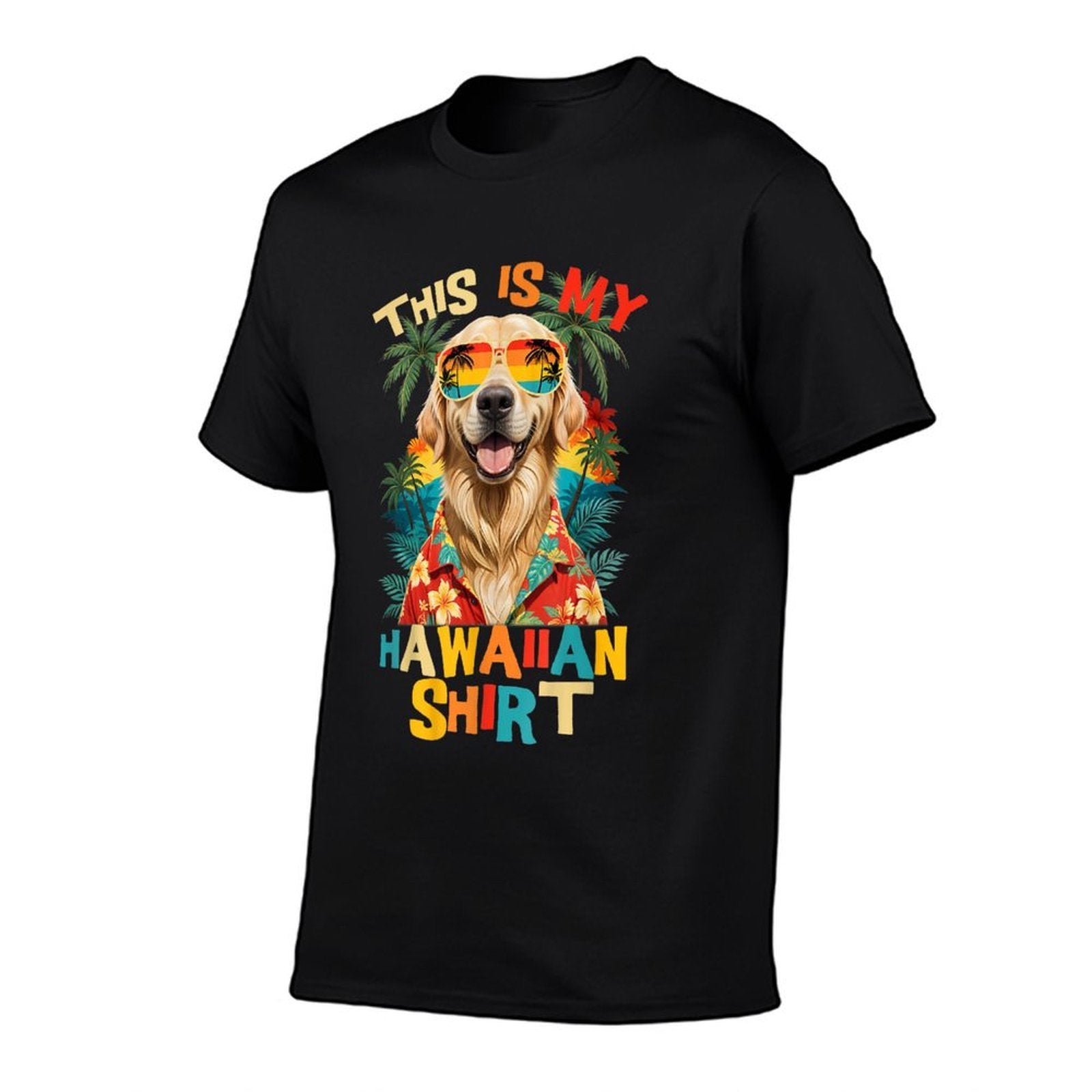 This Is My Hawaiian Tropical Luau Costume Party Hawaii  Wrinkle-resistant T-Shirt