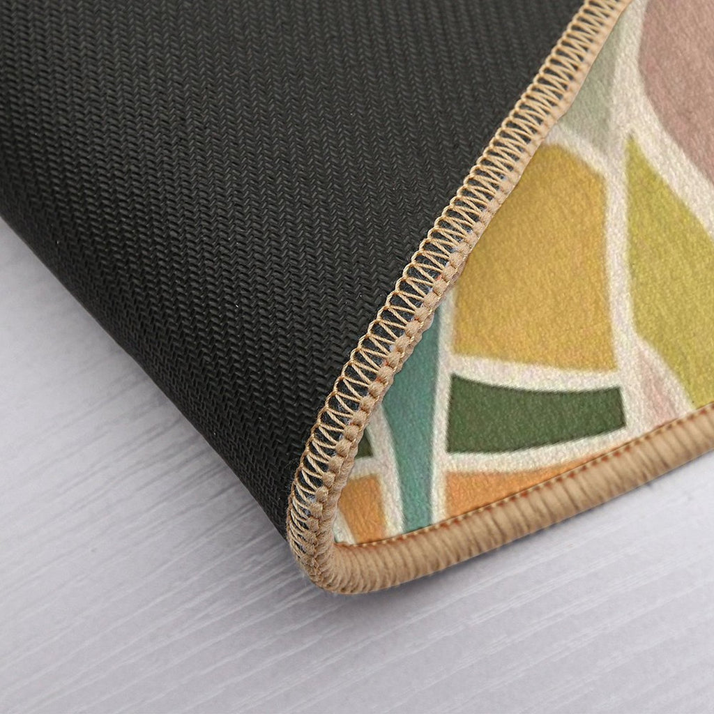 Abstract Botanical Mid Century Modern  Multi-Purpose Bath Mat