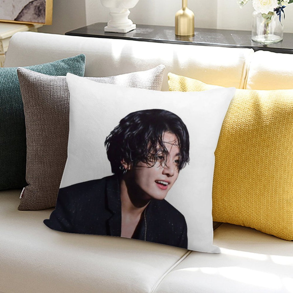 Jungkook Long Hair Hot Soft Multiple Sizes Throw Pillow