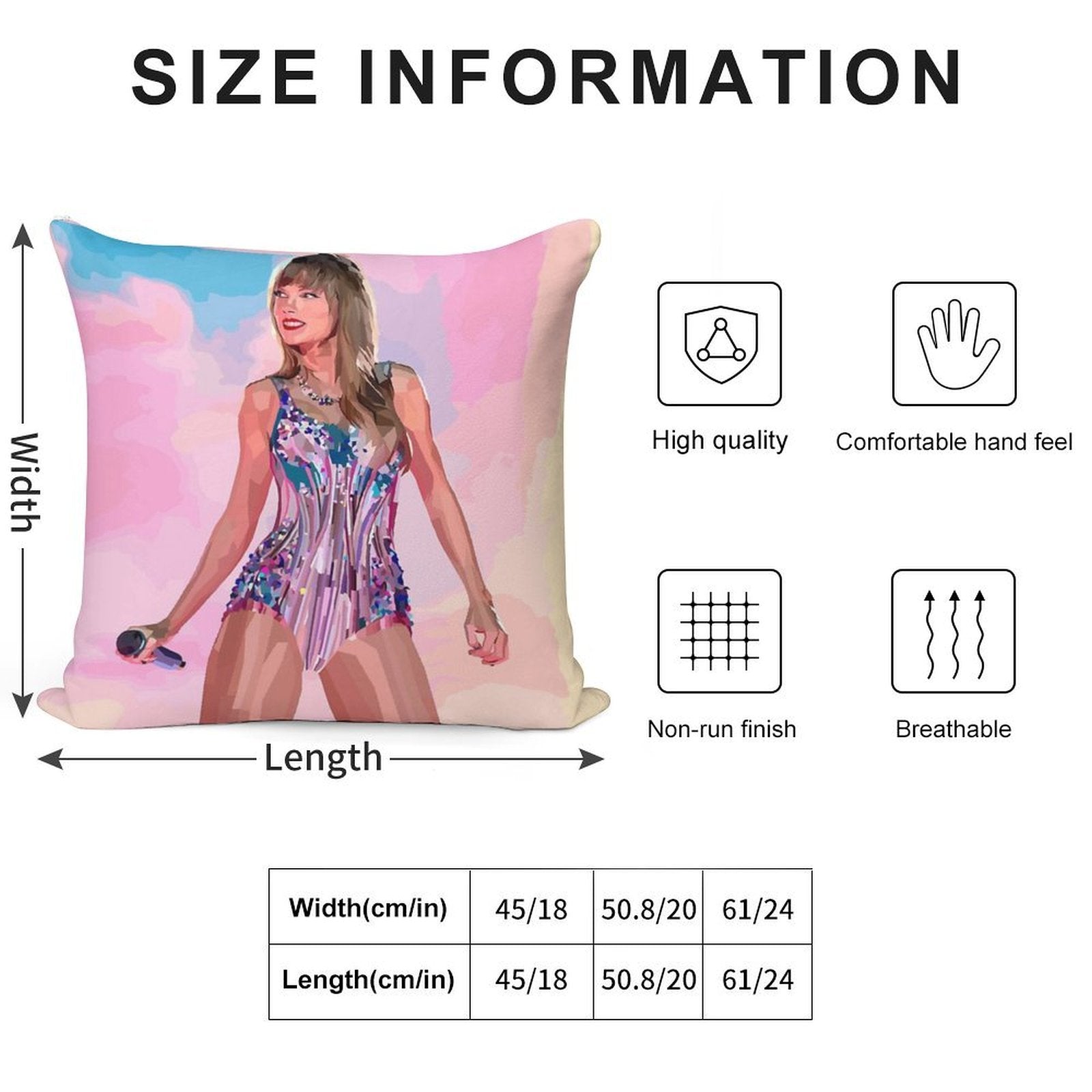 Taylor Swift Lover - Poly Portrait Soft Shrink-Resistant Throw Pillow