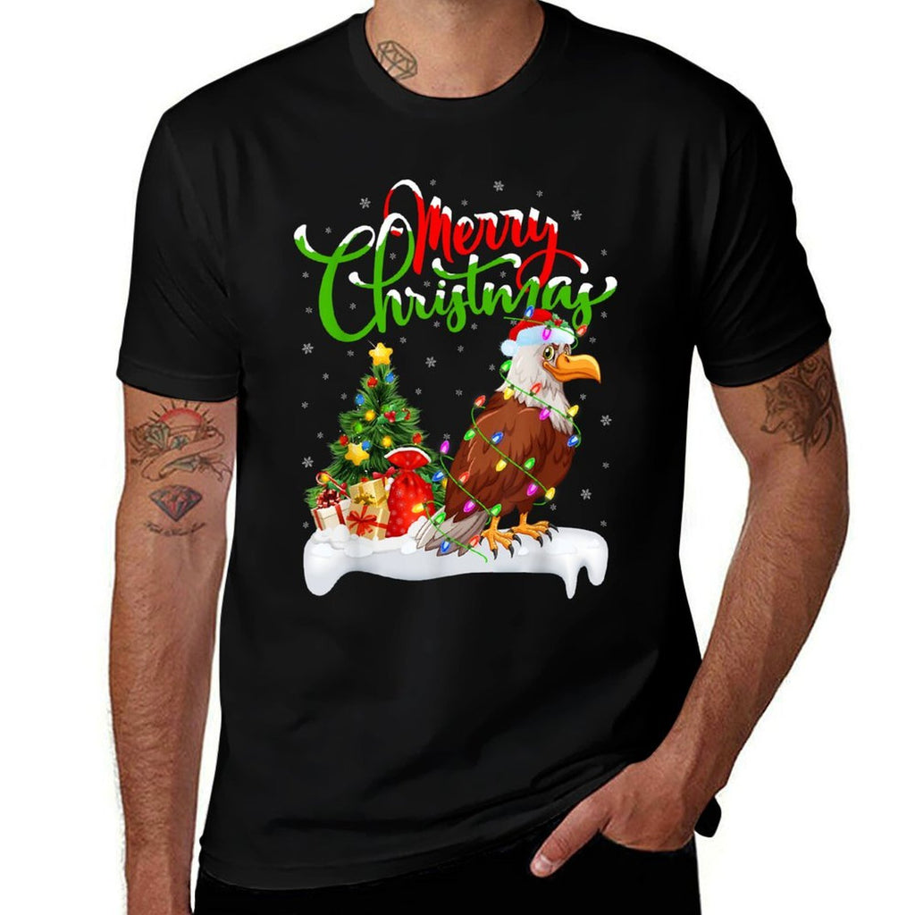 Bald Eagle Bird Lover Xmas Lighting Bald Eagle Christmas  Graphic-printed T-Shirt