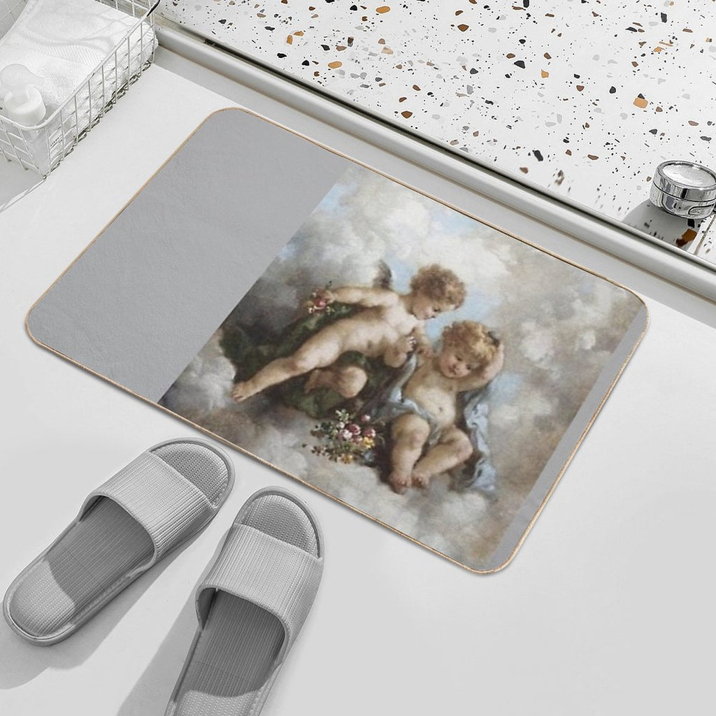 Cherub Renaissance Art Aesthetic UPDATED  Eco-Friendly Bath Mat