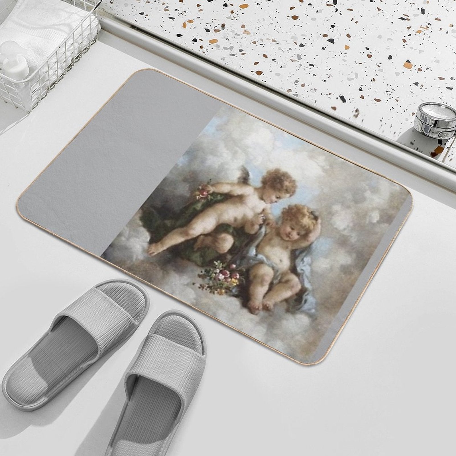Cherub Renaissance Art Aesthetic UPDATED  Eco-Friendly Bath Mat
