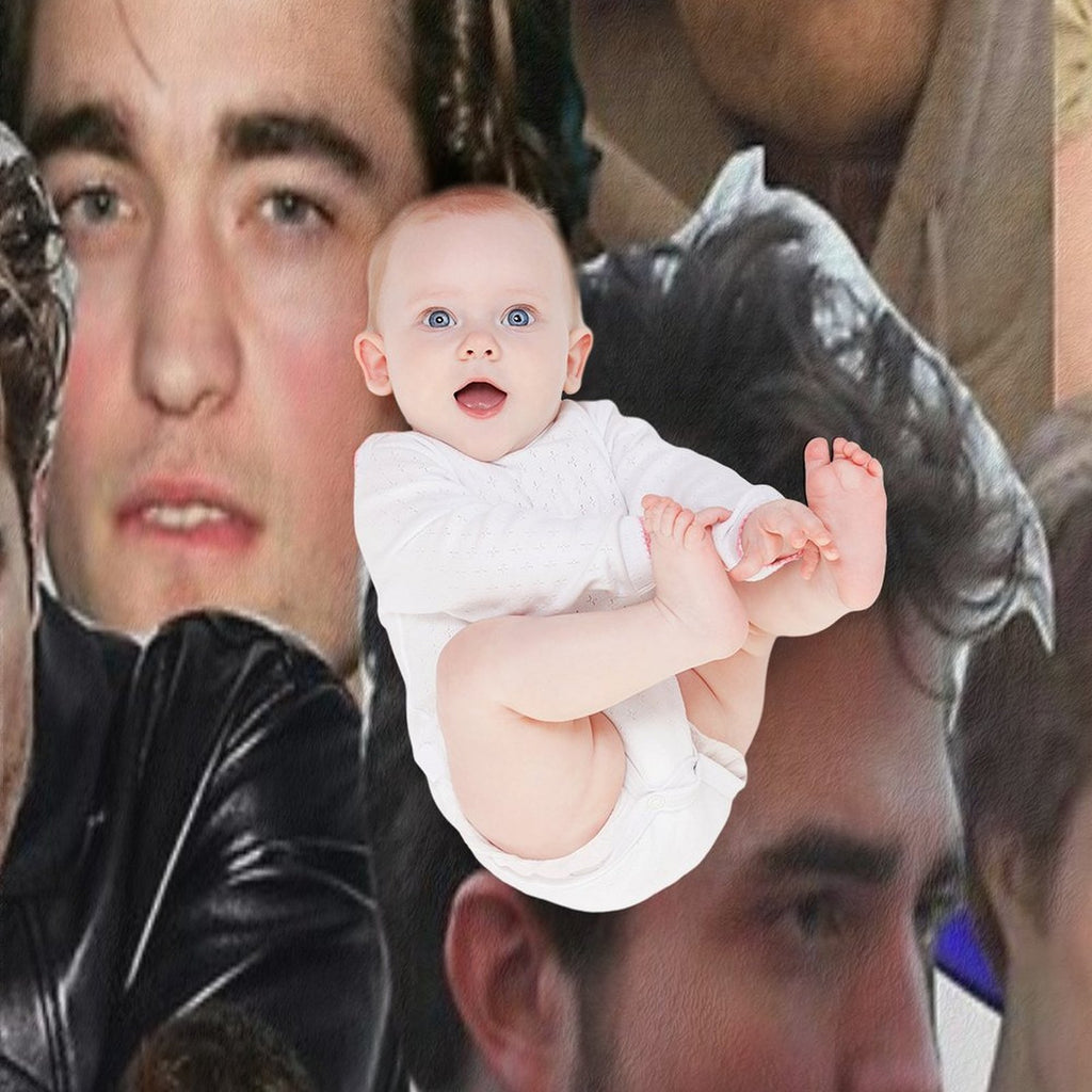 HIGH QUALITY Robert Pattinson Photo Collage Plush Throw Blanket