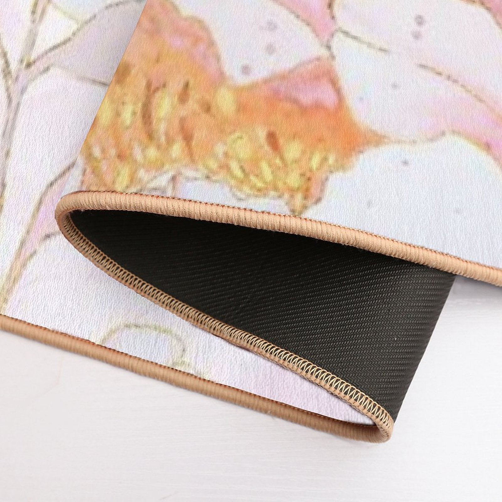 Maisie's Peonies Dreamy Pastel Garden Floral  Long-Lasting Bath Mat