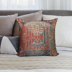 Manjushri Tibetan Buddhist Deity Mandala Thangka Reproduction Soft Skin-Friendly Throw Pillow