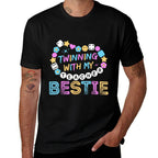 Twin Day Friends Teacher Twinning With My Bestie Matching  High-quality Stitching T-Shirt