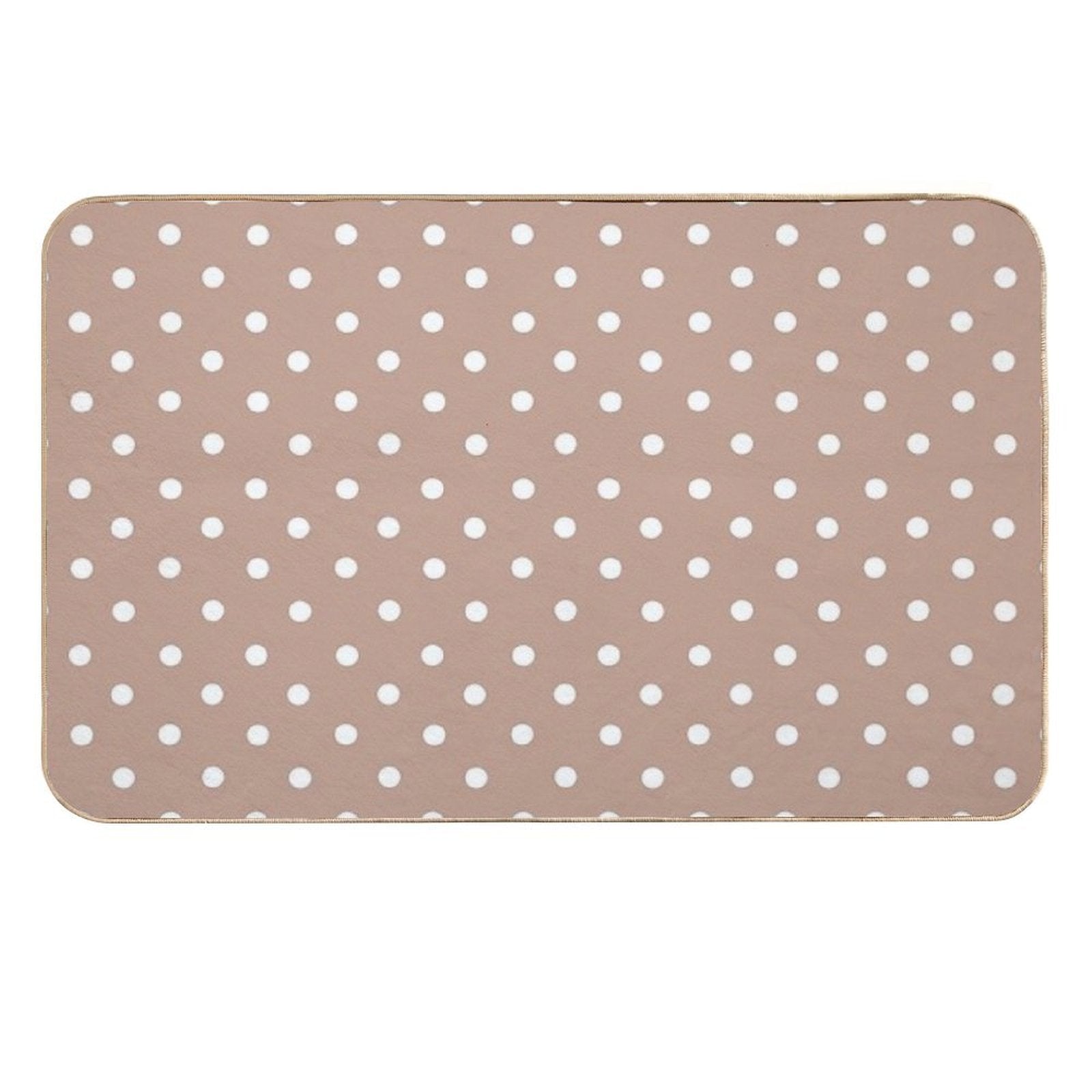 Polka Dot,dots,circles,brown,nude,beige Background  High-Traffic Bath Mat