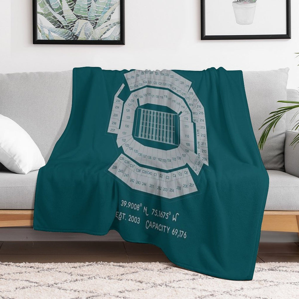 Philadelphia Eagles Lincoln Financial Field Stadium Poster Print Shrink-resistant Throw Blanket