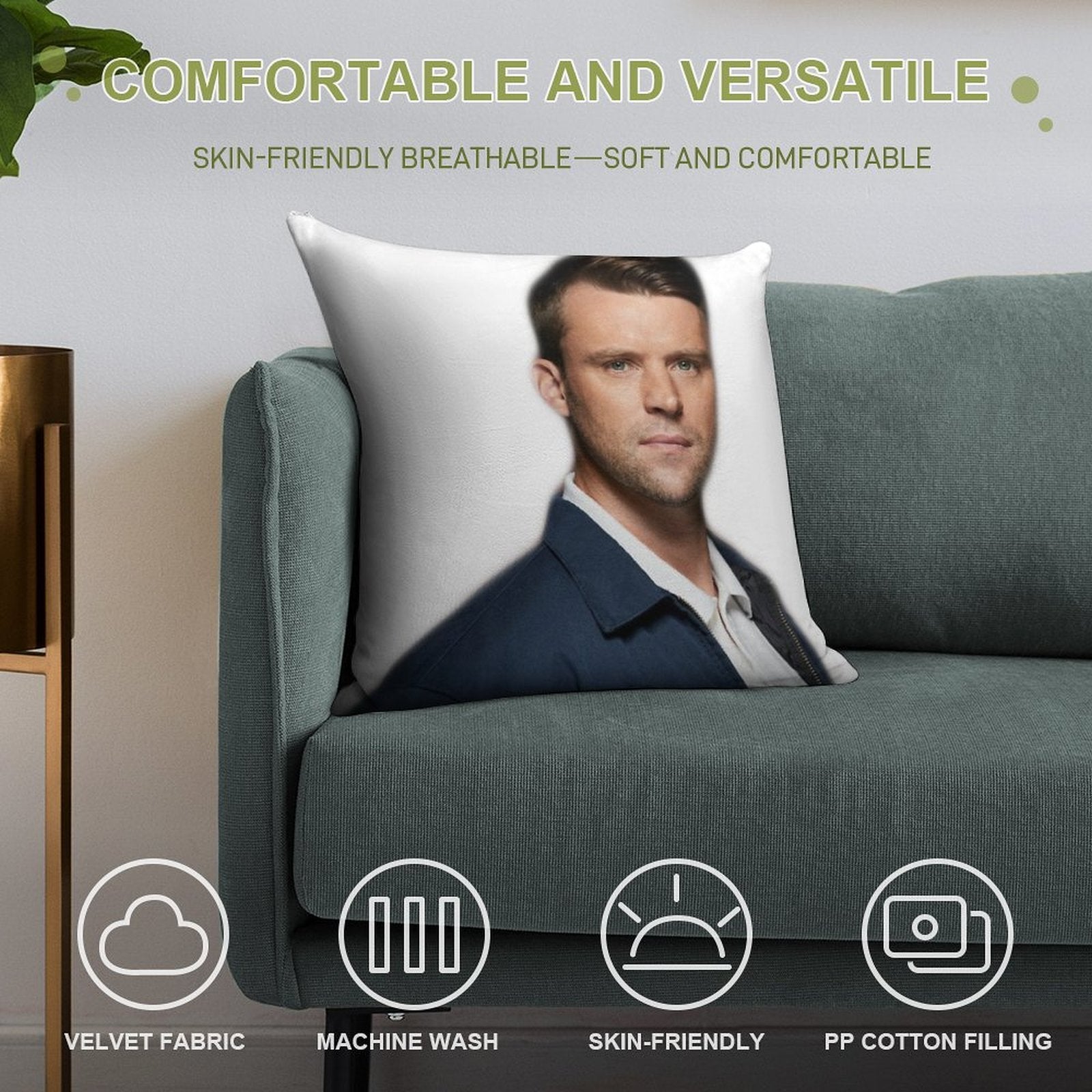 Matt Casey Soft Decorative Cover Throw Pillow