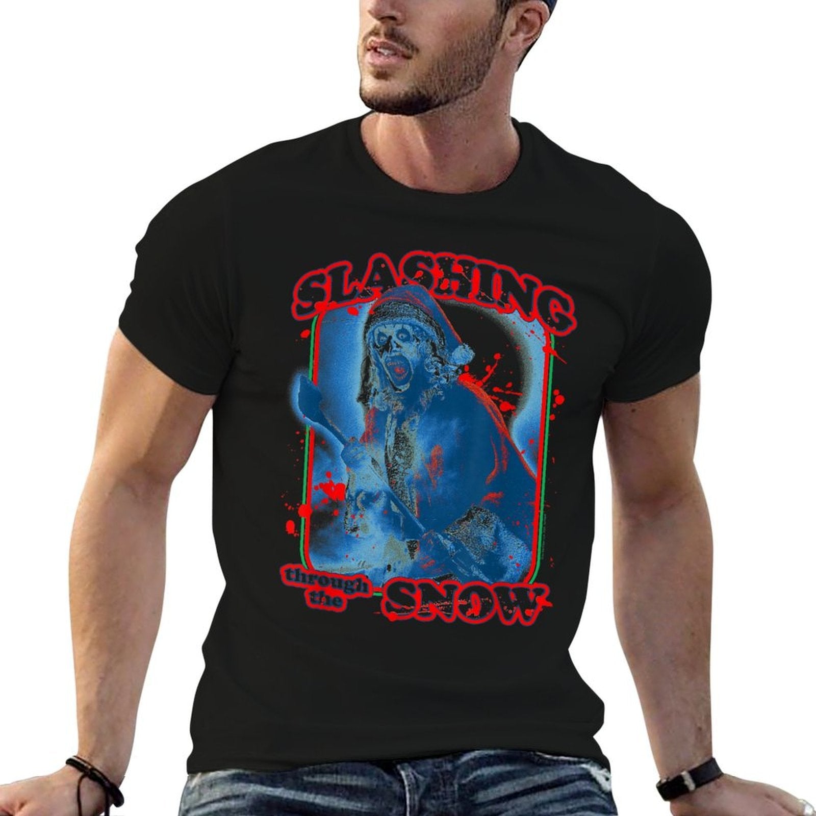 Terrifier Slashing Through The Snow Christmas Horror Movie  Durable T-Shirt