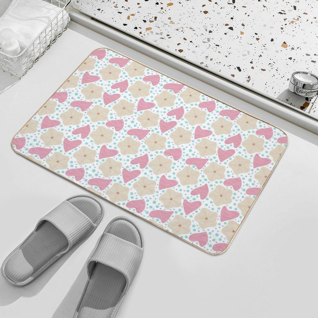 Moon Flower - White Durable Bath Mat