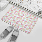 Moon Flower - White Durable Bath Mat
