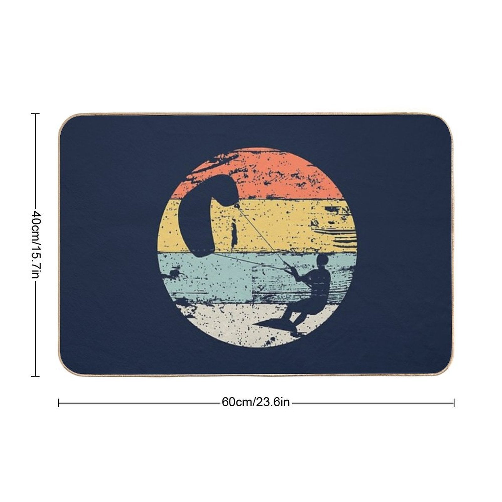 Kite Boarding Kiteboarder Retro Vintage Look Gift  Long-Lasting Bath Mat