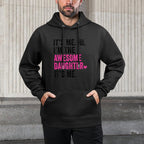 Its Me Hi Im The Awesome Daughter Its Me Girls Fathers Day Medium-Weight Fabric Hoodie