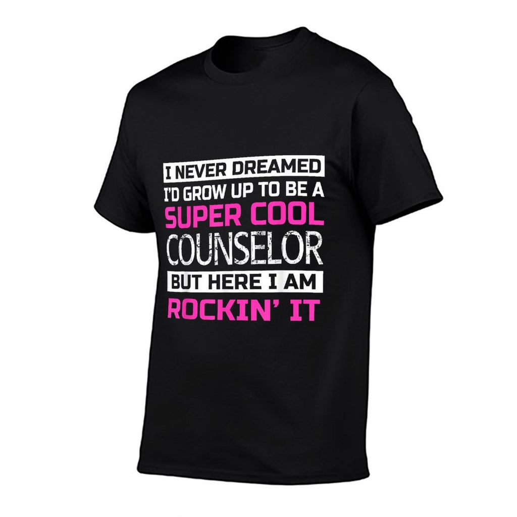 Counselor Tshirts Only Funny Counselor Womens Black Modern Humorous Letter Print  Wrinkle-resistant T-Shirt